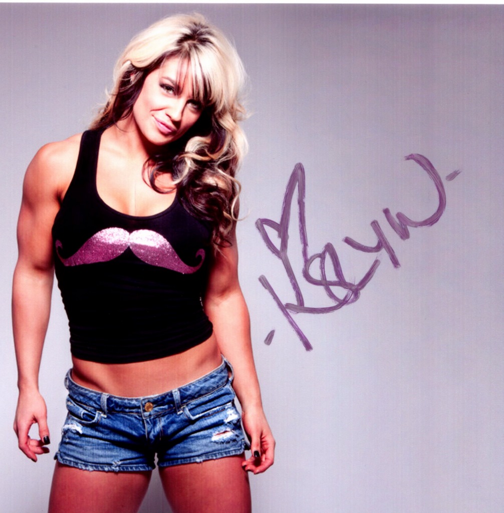 Celeste Bonin Kaitlyn Signed Autographed Wwe Diva Bodybuilder 8x8 